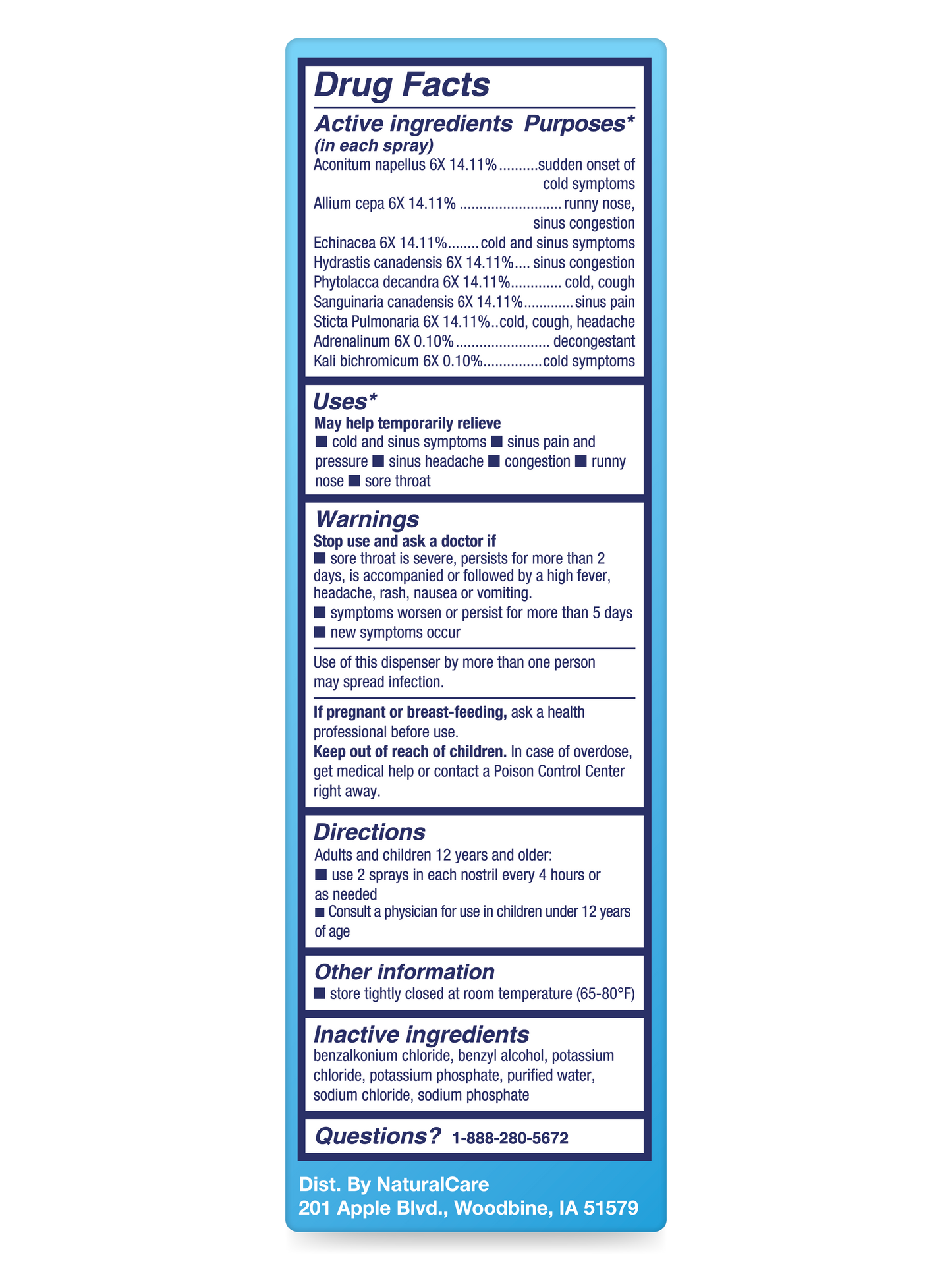 Cold & Sinus Nasal Spray 0.8 oz.